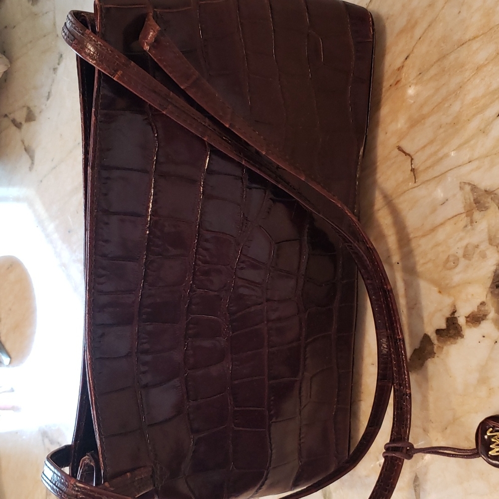 Monsac croc leather bag
